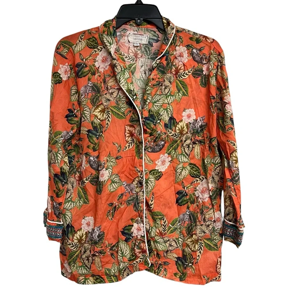 Johnny Was‎ Workshop Floral Long Sleeve Button Down Shirt